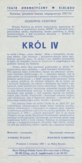 Król IV - ulotka