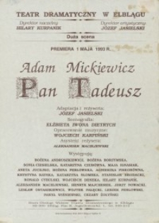 Pan Tadeusz - afisz