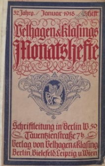 Velhagen & Klasings Monatshefte. Januar 1918, Jg. XXXII. Heft 5.