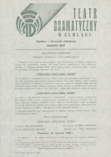 Farfurka królowej Bony - Flugblatt