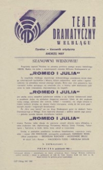 Romeo und Julia - Flugblatt