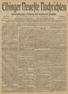 Elbinger Neueste Nachrichten, Nr. 278 Montag 18 November 1912 64. Jahrgang