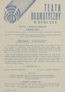 Żegnaj Judaszu – ulotka