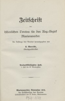 Zeitschrift des historischen Vereins für den Regierungsbezirk Marienwerder, H. 53