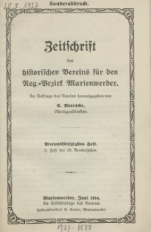 Zeitschrift des historischen Vereins für den Regierungsbezirk Marienwerder, H. 54