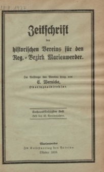 Zeitschrift des historischen Vereins für den Regierungsbezirk Marienwerder, H. 56