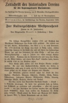 Zeitschrift des historischen Vereins für den Regierungsbezirk Marienwerder, H. 58