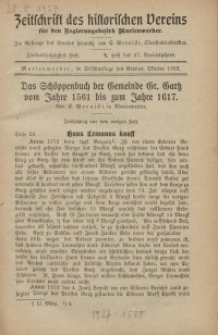 Zeitschrift des historischen Vereins für den Regierungsbezirk Marienwerder, H. 62