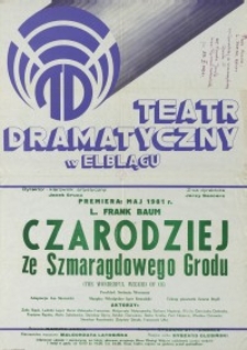 Czarodziej ze Szmaragdowego Grodu– afisz