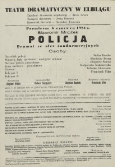 Policja: dramat ze sfer żandarmeryjnych - afisz