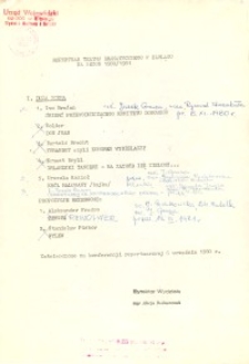 Spielplan des Dramatischen Theaters in Elbing für die Theatersaison 1980/81 - Verzeichnis