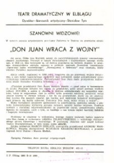 Don Juan wraca z wojny - ulotka