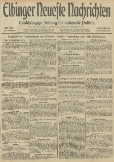 Elbinger Neueste Nachrichten, Nr. 282 Sonnabend 23 November 1912 64. Jahrgang