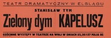 „Zielony dym” i „Kapelusz” Stanisława Tyma – afisz