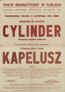 Stanisław Tym - "Kapelusz" oraz Eduardo de Filippo - "Cylinder" – afisz
