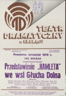 Przedstawienie "Hamleta" we wsi Głucha Dolna – afisz