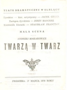 Twarzą w twarz – program teatralny