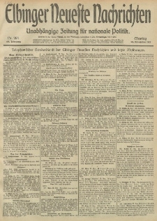 Elbinger Neueste Nachrichten, Nr. 284 Montag 25 November 1912 64. Jahrgang