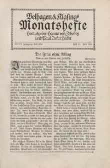 Velhagen & Klasings Monatshefte. Juli 1914, Jg. XXVIII. Heft 11.