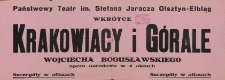 Krakowiacy i górale - afisz