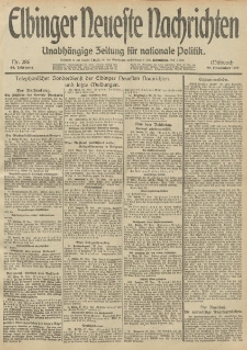 Elbinger Neueste Nachrichten, Nr. 286 Mittwoch 27 November 1912 64. Jahrgang