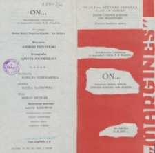 On&hellip;- program teatralny