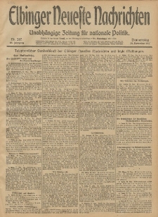 Elbinger Neueste Nachrichten, Nr. 287 Donnerstag 28 November 1912 64. Jahrgang