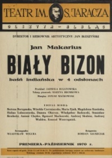 Biały Bizon – afisz