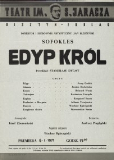Król Edyp – afisz