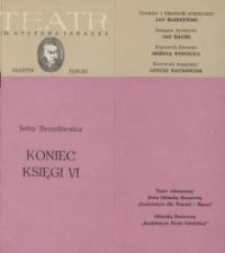 Koniec księgi VI – program teatralny