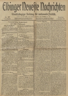 Elbinger Neueste Nachrichten, Nr. 290 Sonntag 1 Dezember 1912 64. Jahrgang