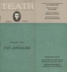 Pan Jowialski – program teatralny
