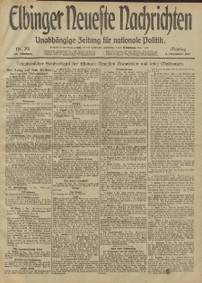 Elbinger Neueste Nachrichten, Nr. 291 Montag 2 Dezember 1912 64. Jahrgang