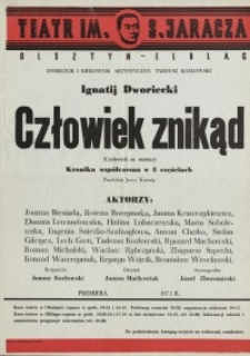 Człowiek znikąd &ndash; afisz