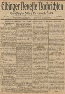 Elbinger Neueste Nachrichten, Nr. 292 Dienstag 3 Dezember 1912 64. Jahrgang