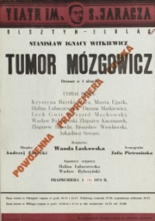 Tumor M&oacute;zgowicz - afisz