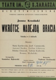 Wkrótce nadejdą bracia – afisz