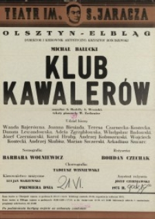 Klub kawalerów - afisz