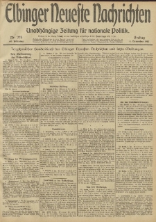 Elbinger Neueste Nachrichten, Nr. 295 Freitag 6 Dezember 1912 64. Jahrgang