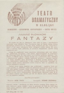 Fantazy – ulotka