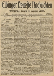 Elbinger Neueste Nachrichten, Nr. 299 Dienstag 10 Dezember 1912 64. Jahrgang