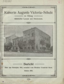 Kaiserin Auguste Viktoria-Schule zu Elbing: Bericht: 1915
