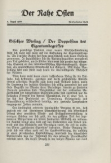 Der Nahe Osten, 1. August 1930, 3. Jahrgang, H. 15