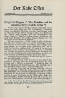 Der Nahe Osten, 1. September 1930, 3. Jahrgang, H. 17