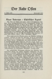 Der Nahe Osten, 15. Oktober 1930, 3. Jahrgang, H. 20