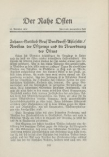 Der Nahe Osten, 15. November 1930, 3. Jahrgang, H. 22