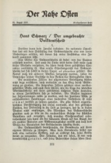 Der Nahe Osten, 15. August 1931, 4. Jahrgang, H. 17