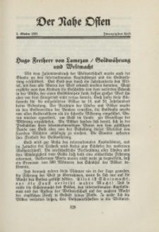Der Nahe Osten, 1. Oktober 1931, 4. Jahrgang, H. 20