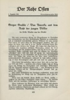 Der Nahe Osten, 1. Dezember 1931, 4. Jahrgang, H. 24