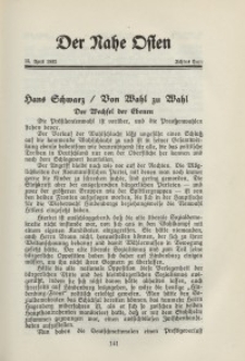 Der Nahe Osten, 15. April 1932, 5. Jahrgang, H. 8